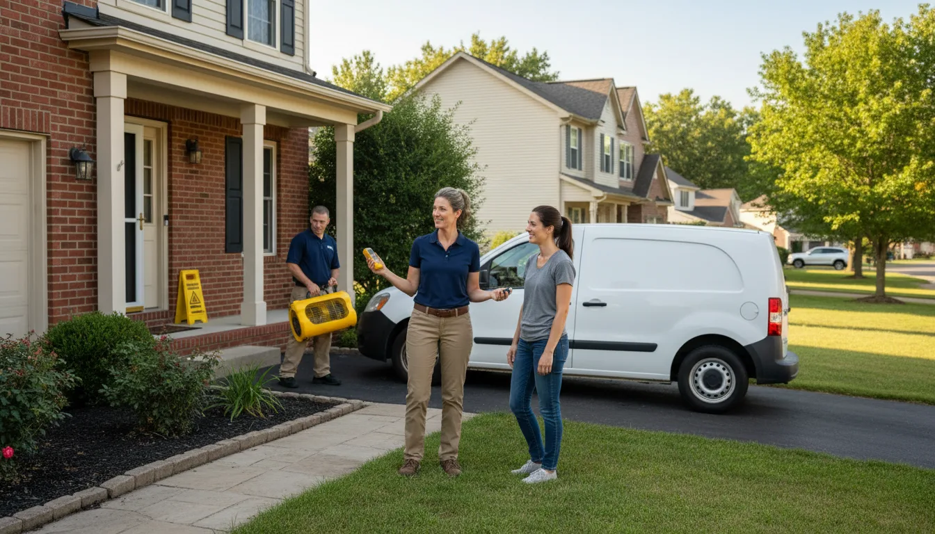 Residential water damage restoration in Richview, IL